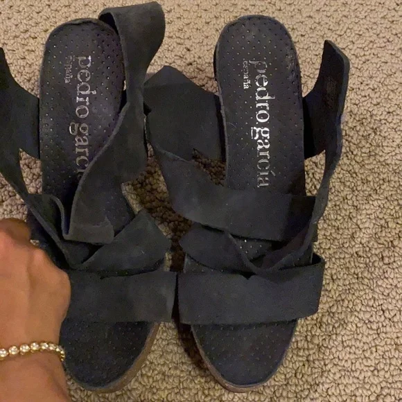 Pedro Garcia Willow Suede Platform Sandals - Picture 2 of 7